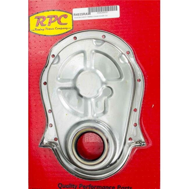 Racing Power RPCR4935RAW Steel Timing Chain Cover Unplated for Big Block Chevy